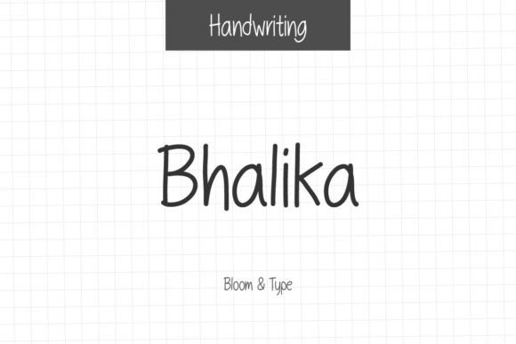 Bhalika: A Handwritten Font for Elegant Web Design