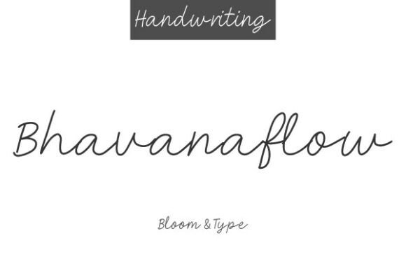 Bhavanaflow: A Handwritten Font for Elegant Editorial Design