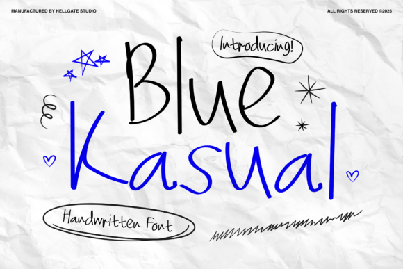 Blue Kasual Handwritten: A Charming Font for Editorial Design