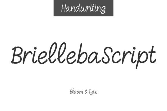Brielleba: A Charming Handwritten Font for Creative Projects