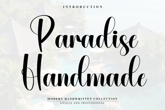 Discover Paradise Handmade: A Graceful Script Font for Editorial Design