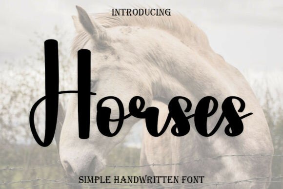 Horses: A Charming Handwritten Font for Editorial Design